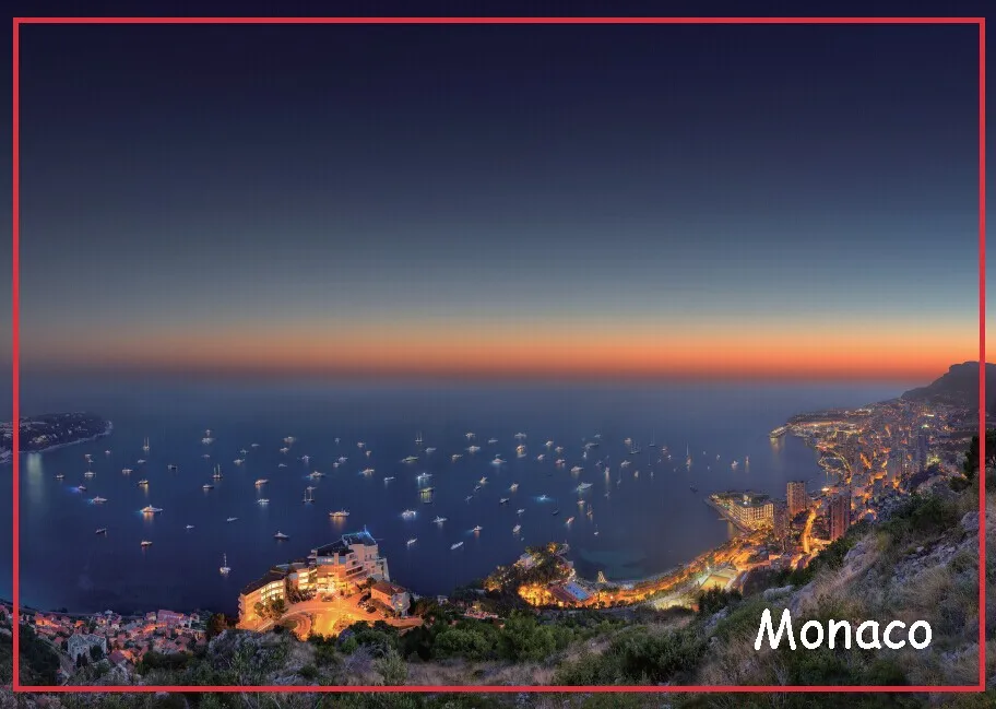 Декоративные подарочные магниты для Фото 78*54*3 мм Monaco сувенирные на холодильник