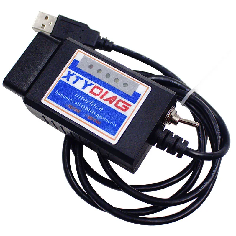 Диагностический сканер OBD2 с чипом PIC18F25K80 USB ELM327 V1.5 ELM 100% V1.5/327 переключатель CA/MS CAN