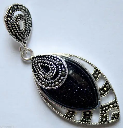 Винтажное ожерелье с кулоном из стерлингового серебра 925 пробы 30X20 мм | Украшения