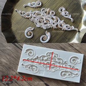 Luyou DIY европейская рельефная кружевная форма для мастики формы для торта Форма для шоколада для кухни выпечки силиконовые украшения FM1194