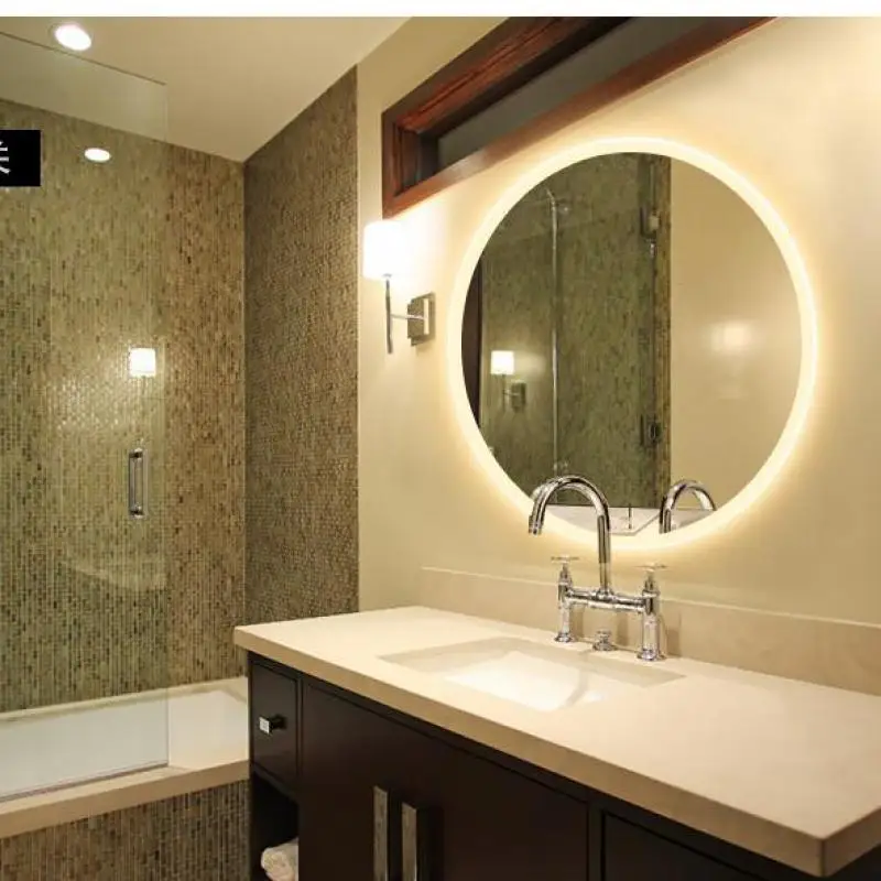 Круглое зеркало для макияжа светодиодный настенный светильник свадьбы