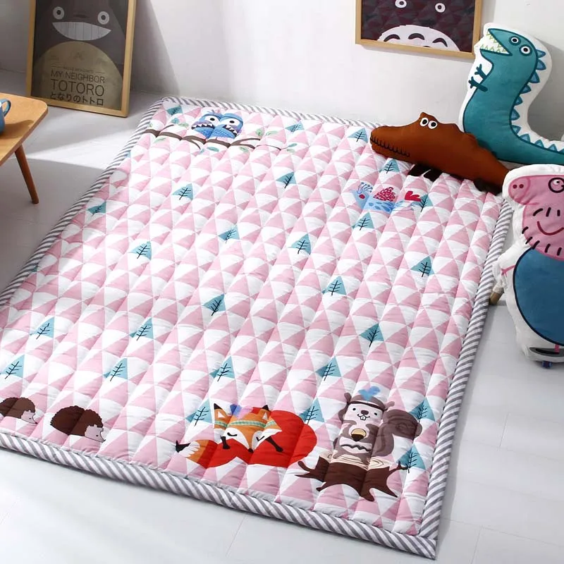 Детский Блестящий утолщенный детский игровой коврик 145x195 см, нескользящий ковер татами для гостиной, детской спальни, одеяло, большие коврики - Цвет: 25