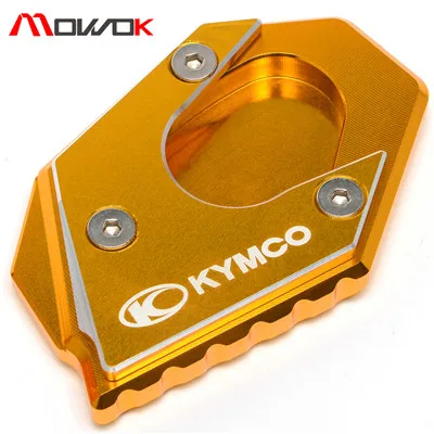Золотой CNC Алюминий мотоцикл подножка сбоку увеличитель тарелка подставка увеличить расширение для KYMCO Downtown 200i 300i 350i 300 350 - Цвет: Золотой