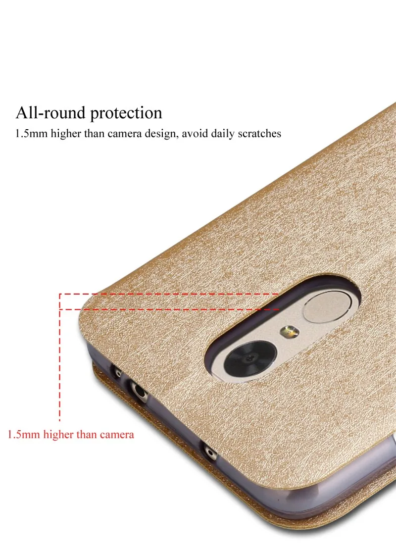 MOFI для Xiaomi Redmi Note 5 Pro Чехол-книжка кожаный чехол для Redmi Note 4X глобальная версия чехол с функцией подставки для Redmi Note 5
