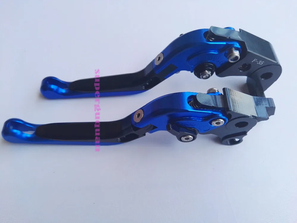 Новый мотоцикл складной выдвижной тормоз и сцепления Рычаги синий для Suzuki GSX-R1000