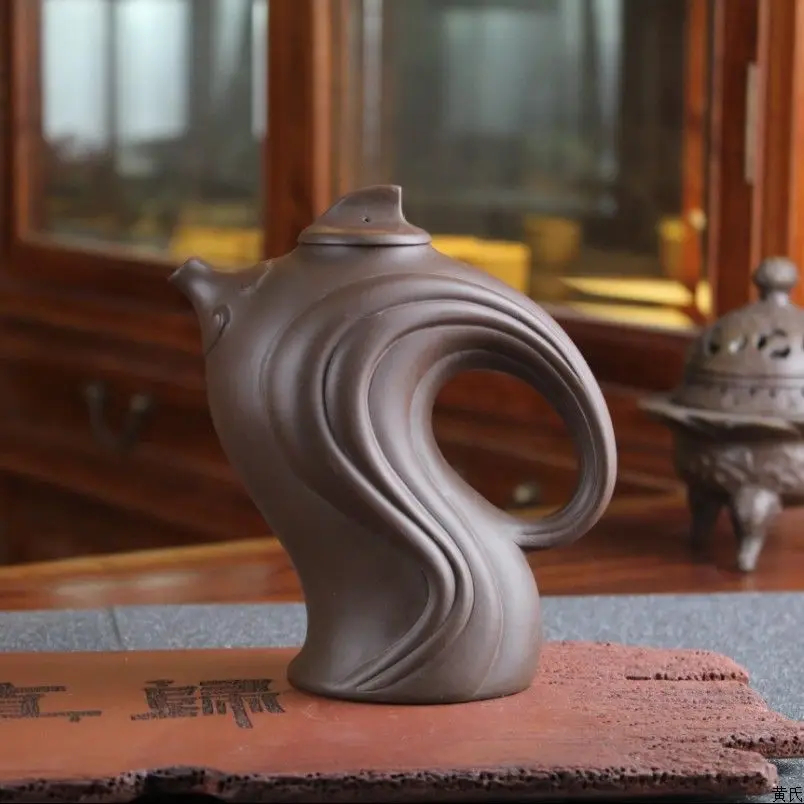 Изящный красивый чайник объемом 350 куб. См чайный горшок из фиолетовой глины пуэр