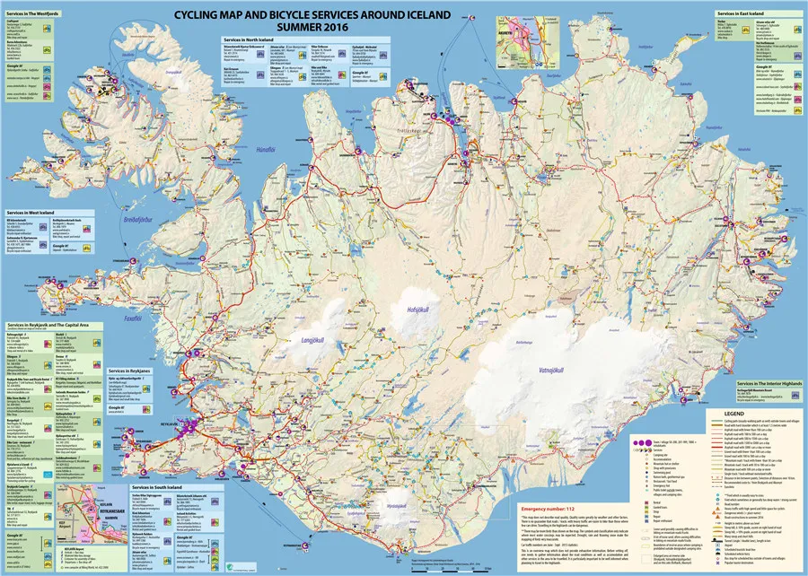 Iceland Дорожная карта велосипедная карта и велотренажеры вокруг исландского лета Наклейка на стену холст печать плакат для кафе для дома Декор
