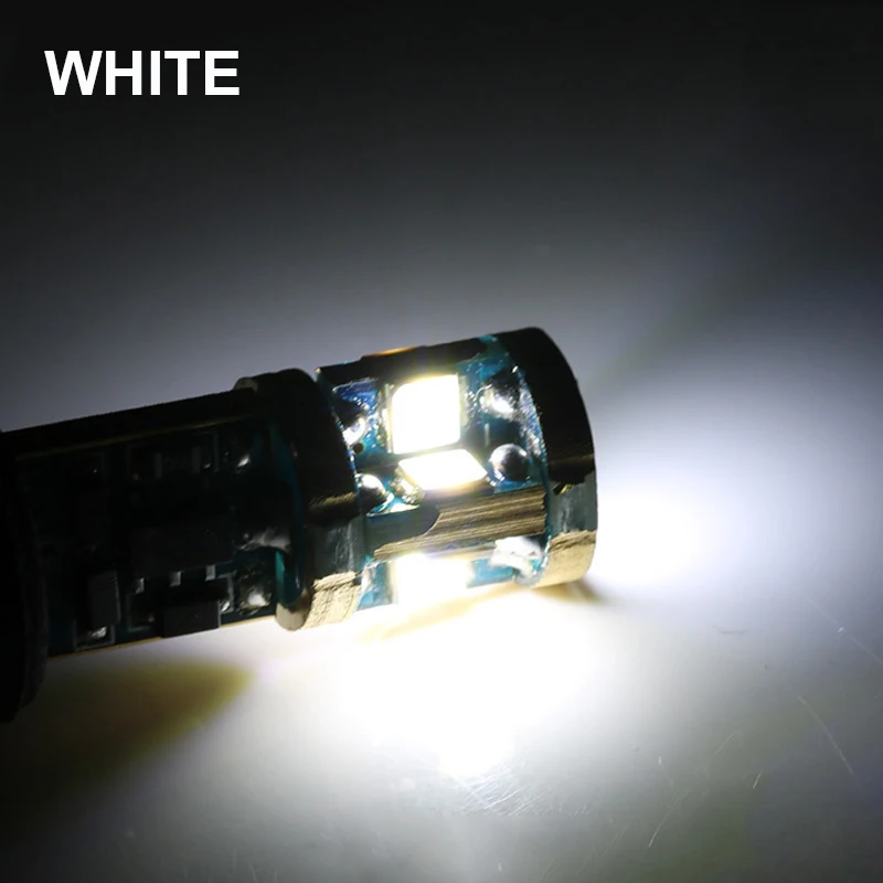 

SUNKIA 1Pcs LED Lamp White DC 12V CANBUS Error Free W5W T10 3030 10SMD For Car Auto Side Wedge Tail Parking Position Light