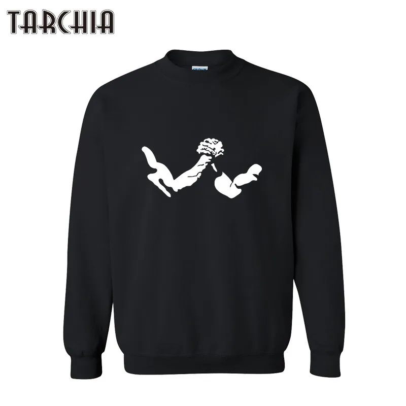 Толстовка TARCHIA мужская с длинным рукавом Модный хлопковый пуловер круглым