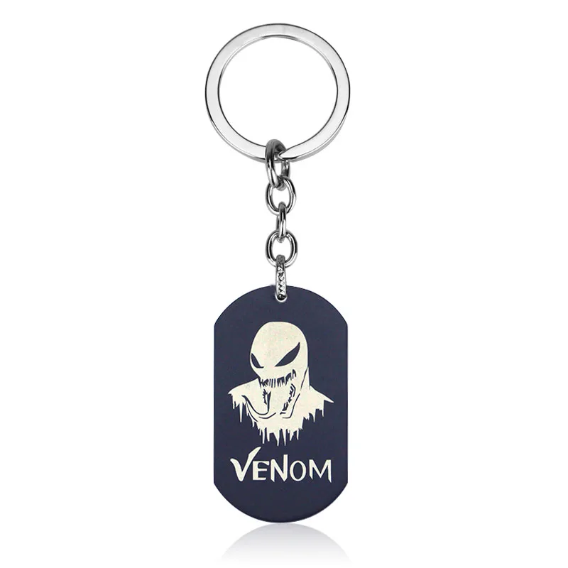 Фильм супергерой Человек паук 3 Venom брелок черный металл Eddie Brock Темный держатель