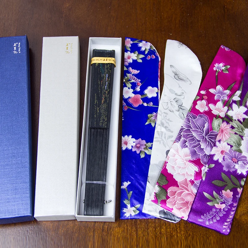 Ручной вентилятор Японский складной веер ветер женский шелк ремесло подарок и