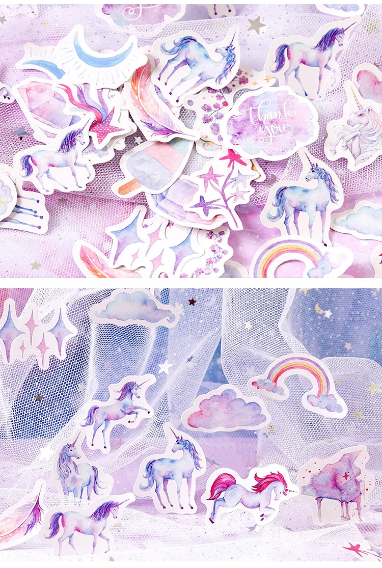 45 шт./упак. Kawaii канцелярские наклейки милый Единорог узор Скрапбукинг размещено это журнал школа планирования расходные материалы