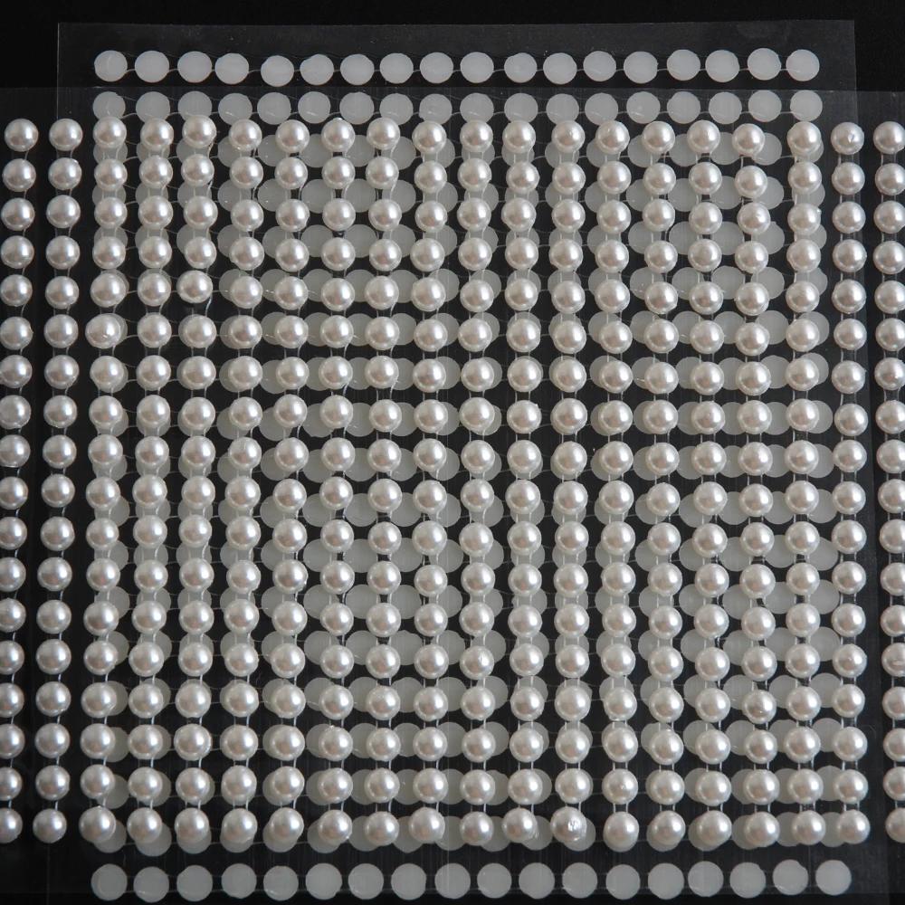 Акриловая наклейка с белым искусственным жемчугом самоклеящиеся наклейки