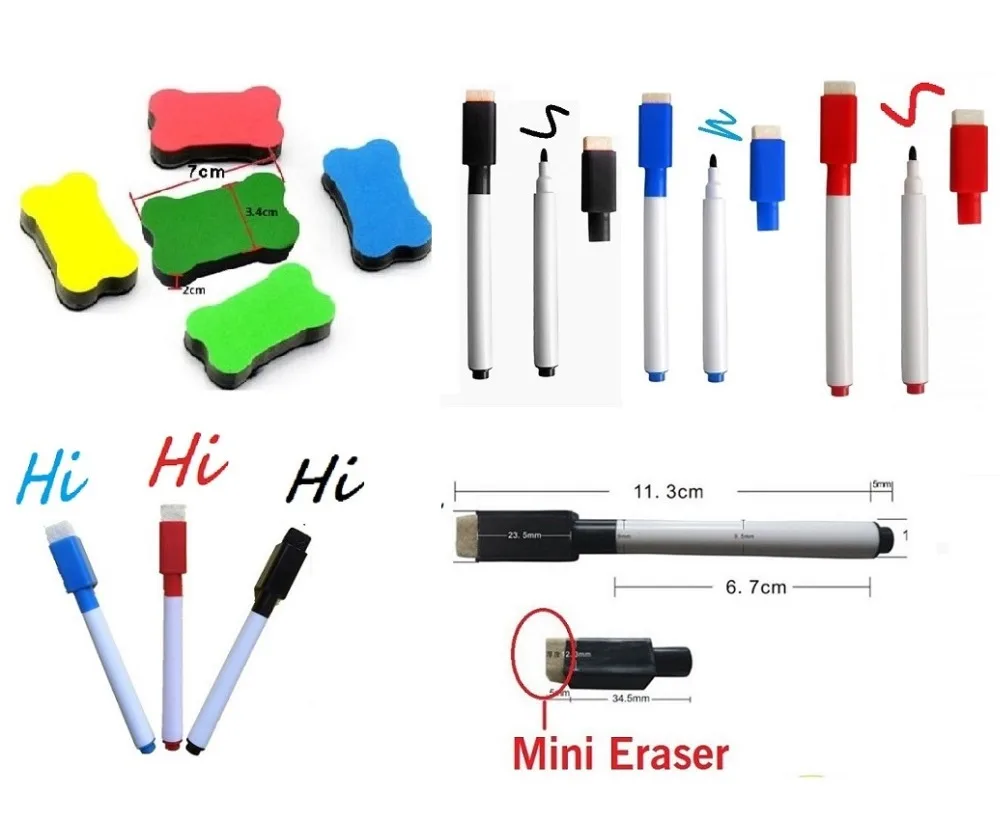 Erasable Magnetic Whiteboard Magnet Board Fridge Sticker Home Office Reminder Kitchen Message White Writing Pad Pen | Канцтовары для