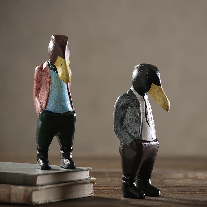 Фигурки Mr Duck Brother 2 шт./компл. креативные цветные рисунки ручной работы Декор для