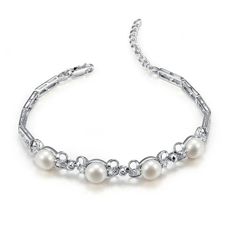Женский браслет из серебра 925 пробы с натуральным жемчугом|bracelet bracelet|bracelet