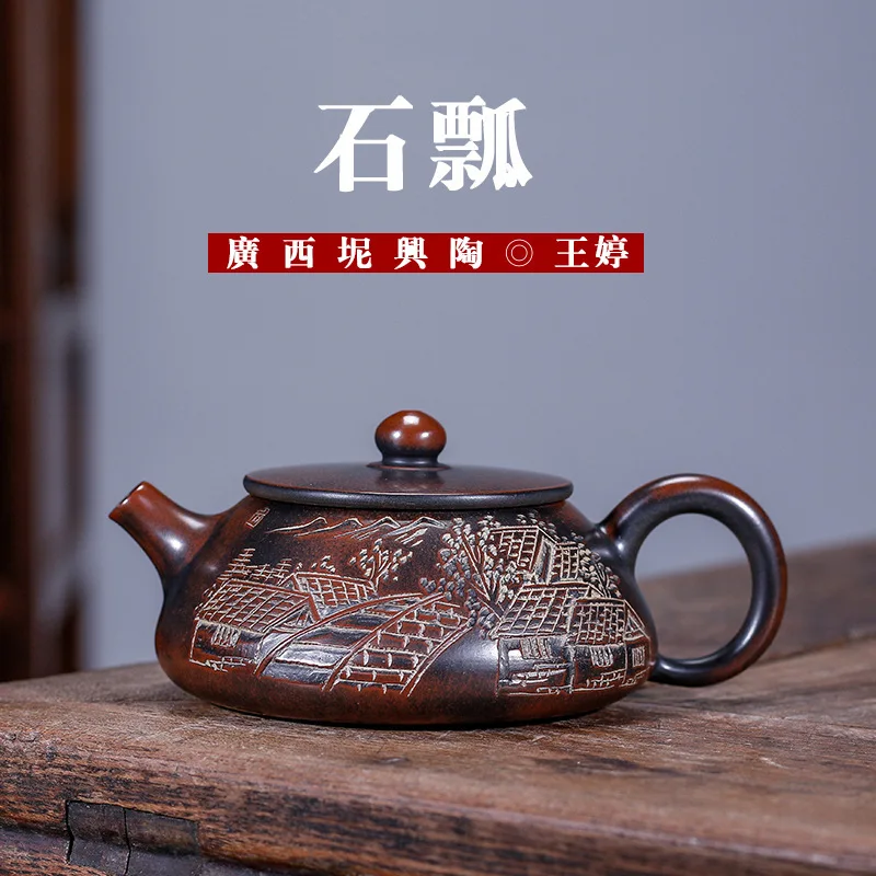 Yixing эмалированная керамика чайный горшок Guangxi Naxing дизайнерский ручной чайник Wang