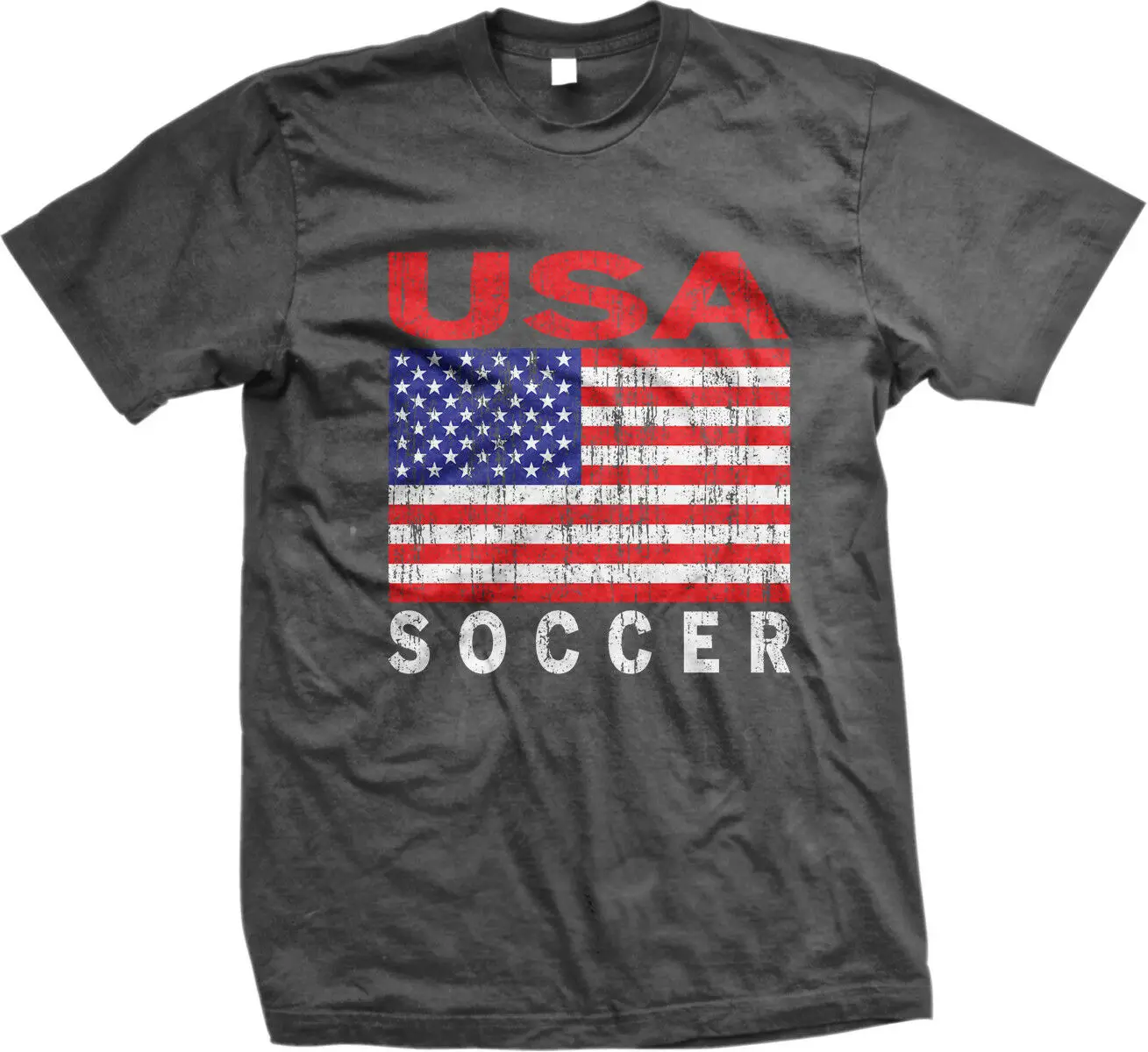 Фото USA Soccer Distressed Flag Colors United States From US Heritage Men's T-Shirt Мужская одежда USA Soccer Distressed Flag Colors United States From US Heritage Men's T-Shirt Мужская одежда