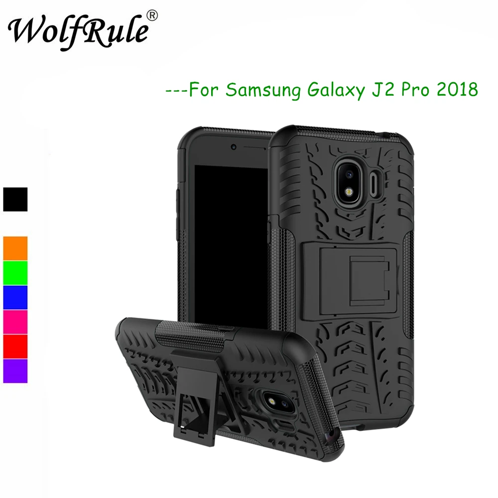 

WolfRule sFor Case Samsung Galaxy J2 Pro 2018 Cover Shockproof Silicone +lastic Kickstand Back Case For Samsung J2 Pro 2018 J250