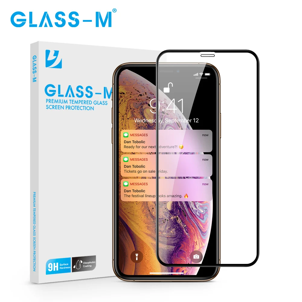 Изогнутое закаленное 3D стекло для iPhone xs max Защитная пленка экрана X XS XR Прямая