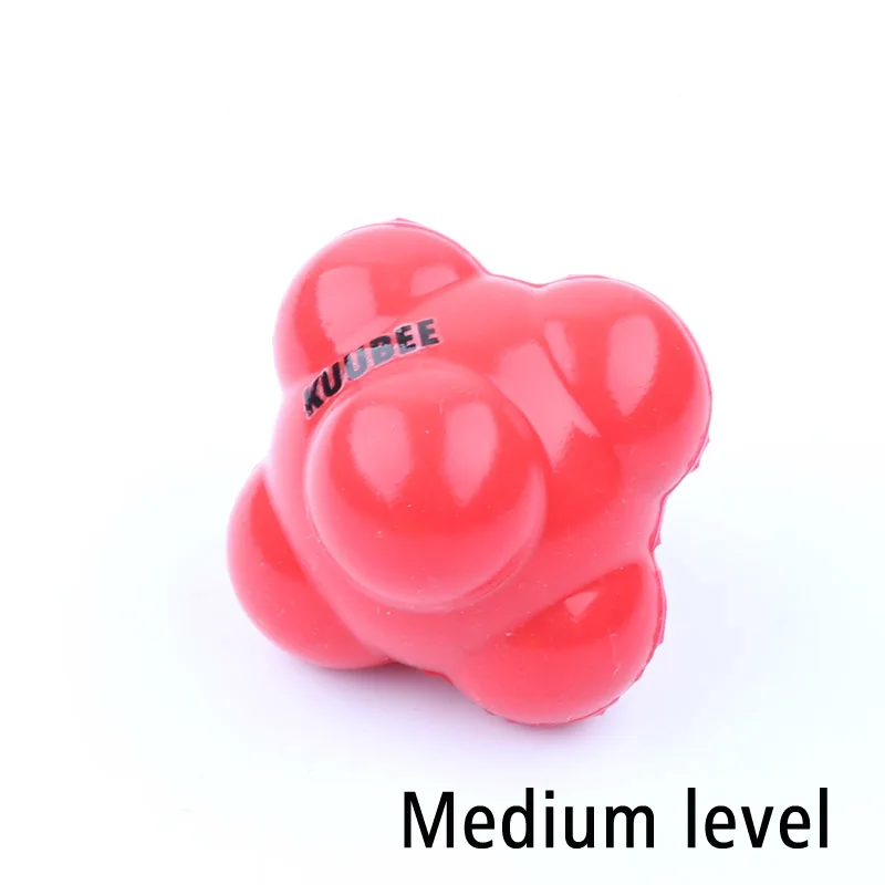Medium red Гексагональный реакционный мяч, силиконовый, подвижность, координацию, рефлекс, упражнения, спорт, фитнес, тренировочный мяч - Цвет: Medium red