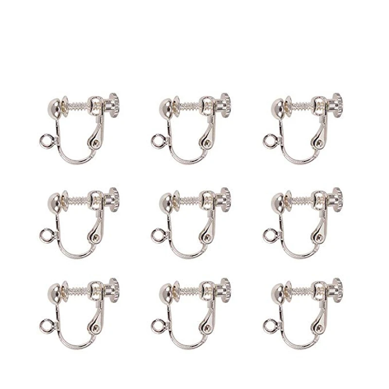 Латунные винтовые зажимы для сережек серебристого цвета 300 шт.|earring converter|5mm