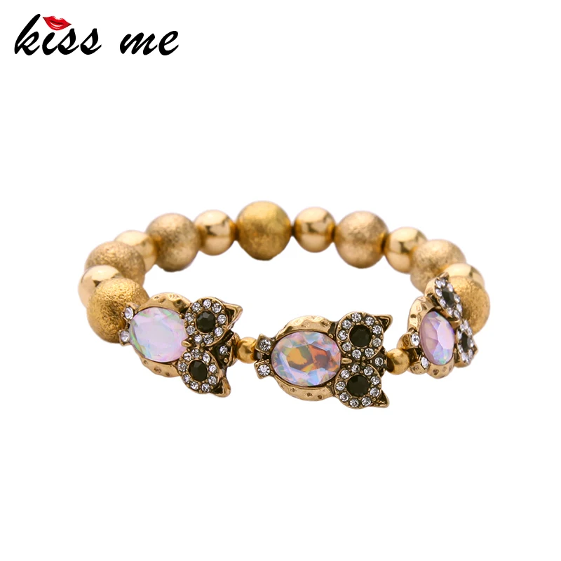 Браслеты KISS ME металлические эластичные браслеты новый дизайн ювелирное изделие