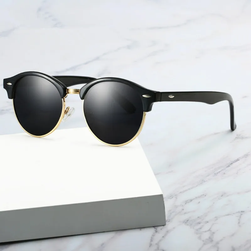 Мужские солнцезащитные очки VWKTUUN поляризационные Круглые Солнцезащитные с