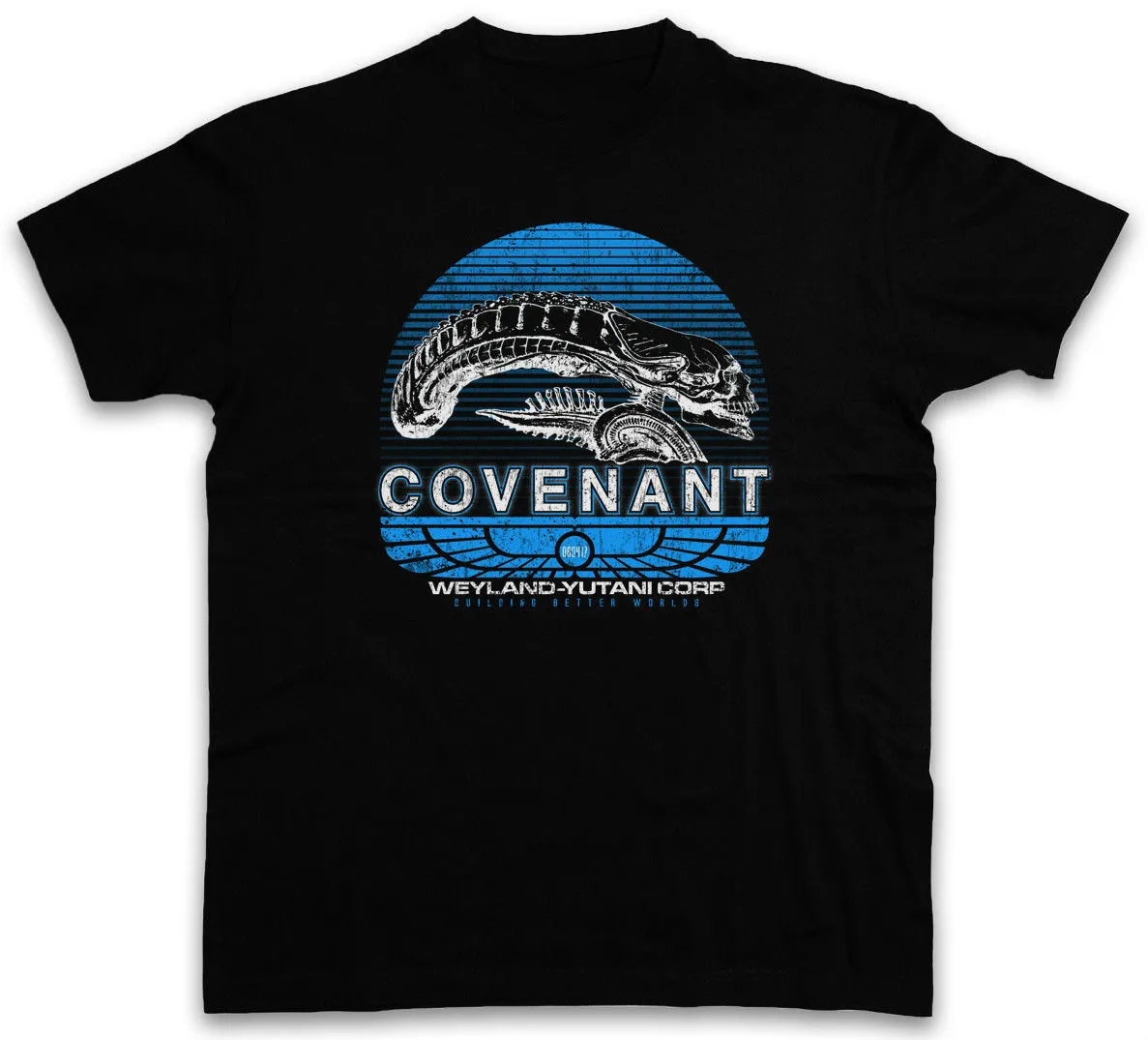 Завет футболка PrometheusCool О-образным вырезом топы чужой Ютани логотип Corp