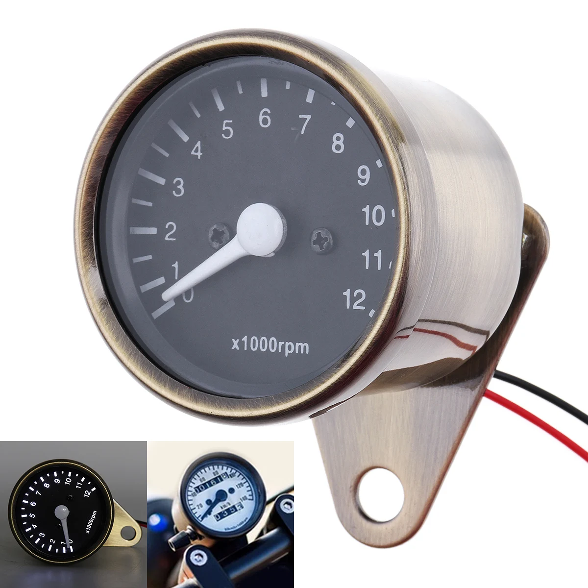 Светодиодный Тахометр x1000rpm для мотоцикла инструмент измерительный прибор