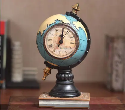 W11-17cm, европейские классические часы, копилка, земной шар, офисный домашний стол, Декор, подарок на год, день рождения, Детская развивающая игрушка - Цвет: Blue clock