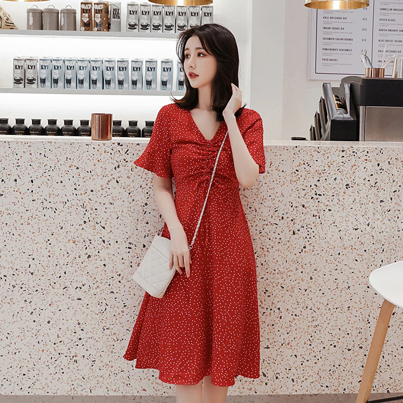 Новинка 2019 Брендовое платье для беременных элегантные красные платья большого