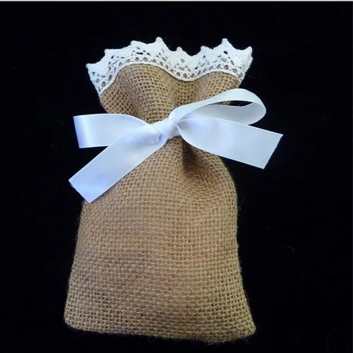 Кружевная Мешковина Подарочная сумка на шнурке 10x15 см|pouch pouch|pouch drawstringpouch holder |