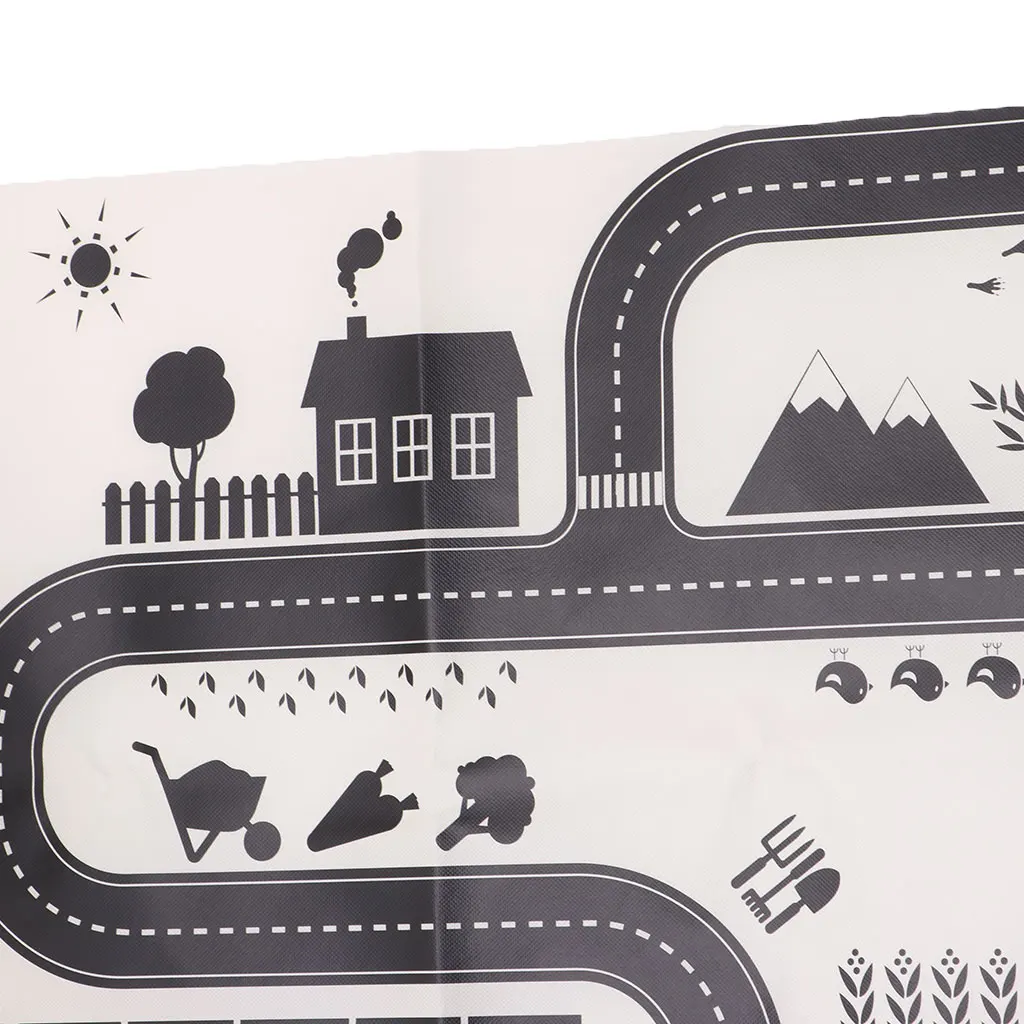 

Children's Traffic Parking Map Road Sign Parking Lot City Scene Diagram Hobbies Action Figures Toys for Kids Christmas Gift