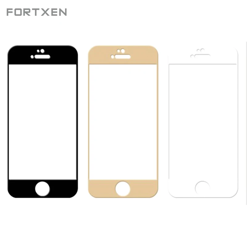 Fortxen закаленное Стекло для iphone 5S 5 S 5C SE полный Экран протектор Защитная Закаленное