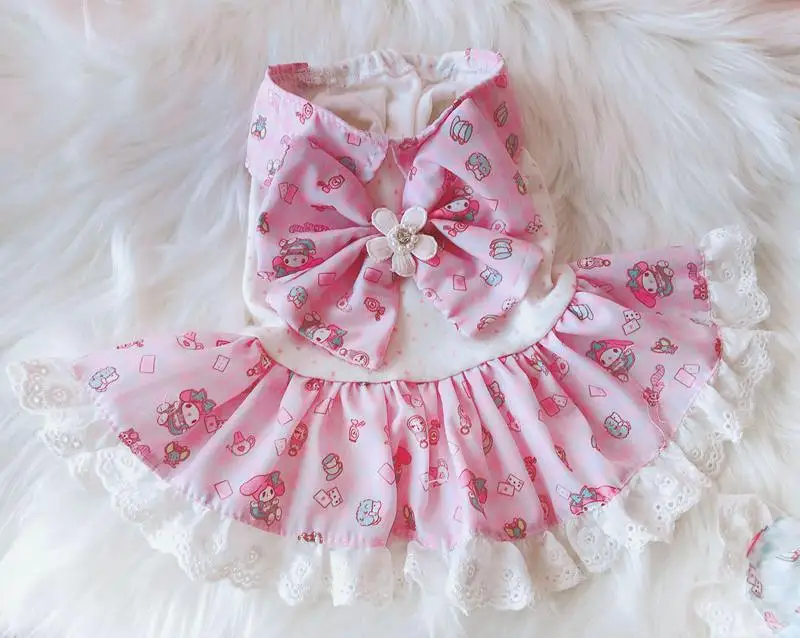 Cute Plaid Dog Puppy Princess Bow Dress Small Cat Pet Wedding Birthday Tutu Skirt Yorkshire Summer Clothes Shirt | Дом и сад