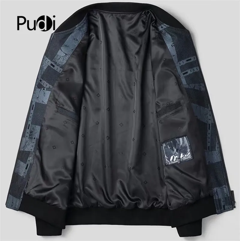 Pudi MT914 Новая модная мужская куртка из натуральной овчины кожаная куртка весна и осень Повседневная бейсбольная куртка верхняя одежда