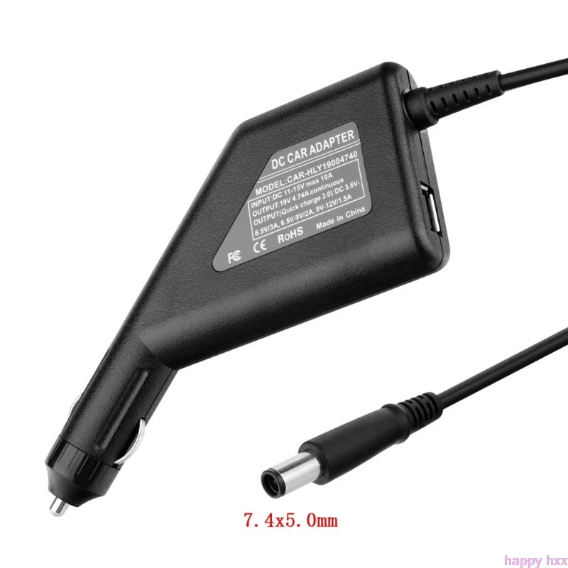 90W 19V 4.74A автомобильное зарядное устройство для ноутбука QC 3 0 USB адаптер питания HP