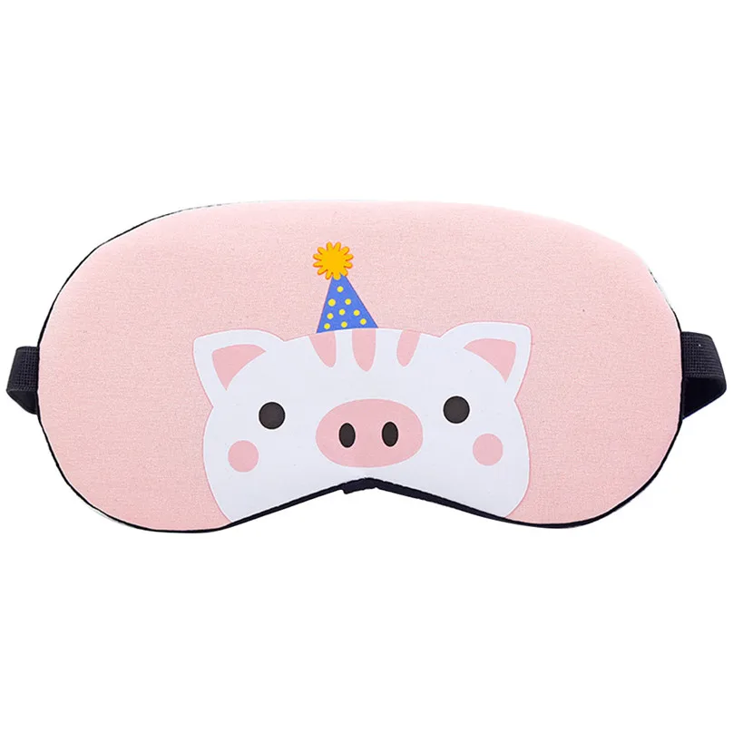 Милая маска для сна с мультяшным рисунком мягкий чехол путешествий отдыха