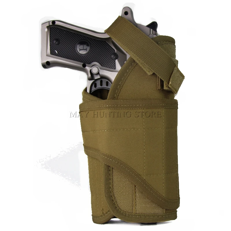 Тактический Нейлон Molle ремень пистолет кобура для Glock 17 M9 USP 1911 военный страйкбол светильник крепление Охота Стрельба Универсальный кобуры