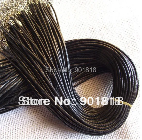 20 шт./лот черная цепочка для ожерелья Вощеная шнура 2 мм DIY 15 видов цветов F1376C |