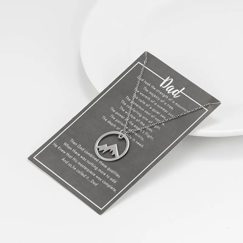 Wish Card Father как кулон &quotГора&quot ожерелье для украшения папы подарок на день