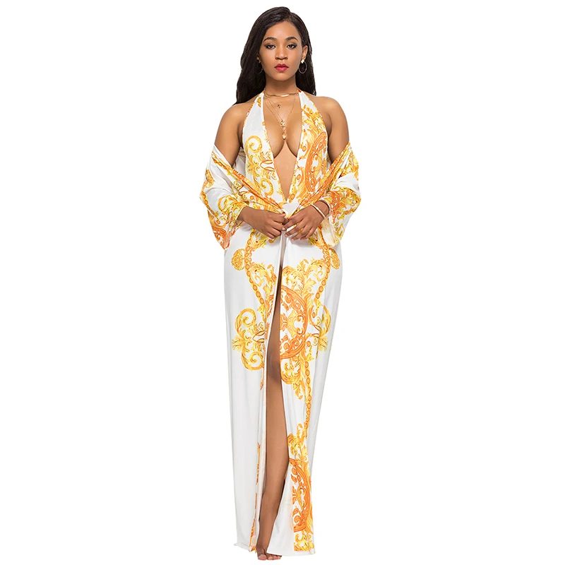 Винтажный женский купальник с этническим принтом Цельный бикини купальный