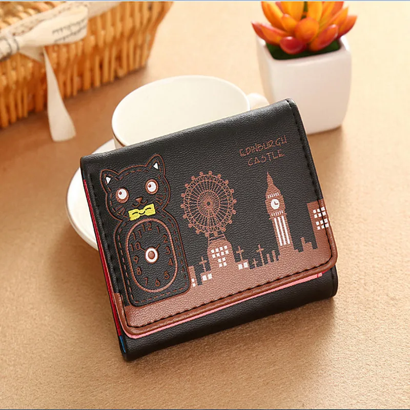 Женские кошельки Маленький модный брендовый кожаный кошелек дамская сумочка для