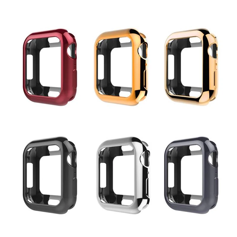 Защитный чехол для Apple Watch 4, 5, ремешок 44 мм, 40 мм, Iwatch series 4, 5, силиконовый чехол, резина, ТПУ, мягкая защитная рамка, оболочка