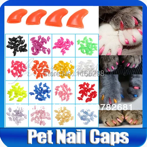 Новинка 100 шт. мягкие кошачьи колпачки для ногтей домашних питомцев накладные