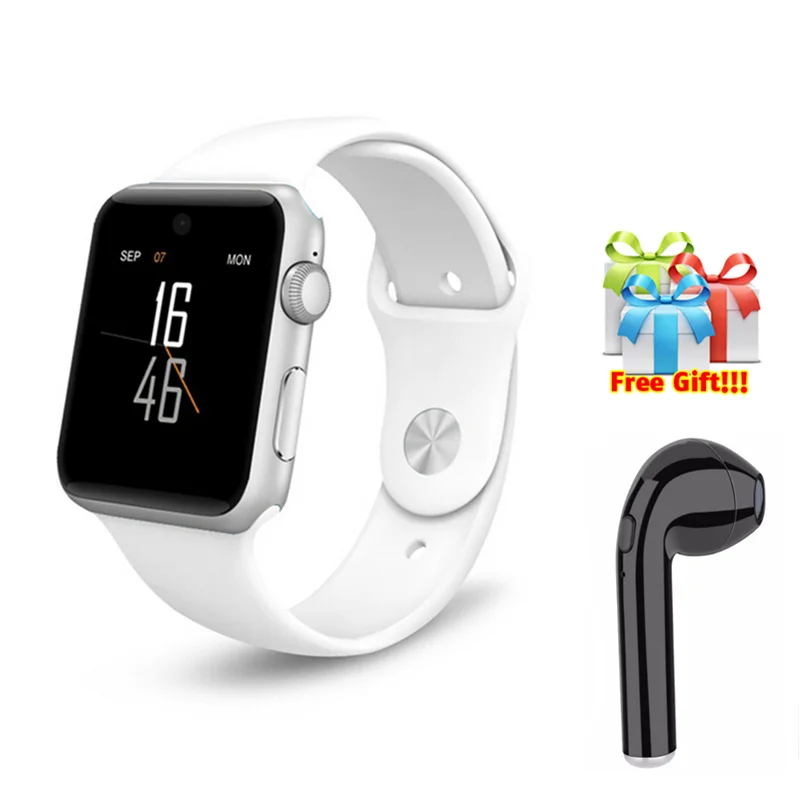 white add headset Умные часы с Bluetooth для apple watch, умные часы для мужчин, смартфон DM09 IWO 1:1 reloj inteligente hombre для дропшиппинга - Цвет: white add headset