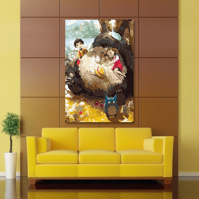 Милые шиншиллы мультфильм живопись самодельная картина маслом цифровое