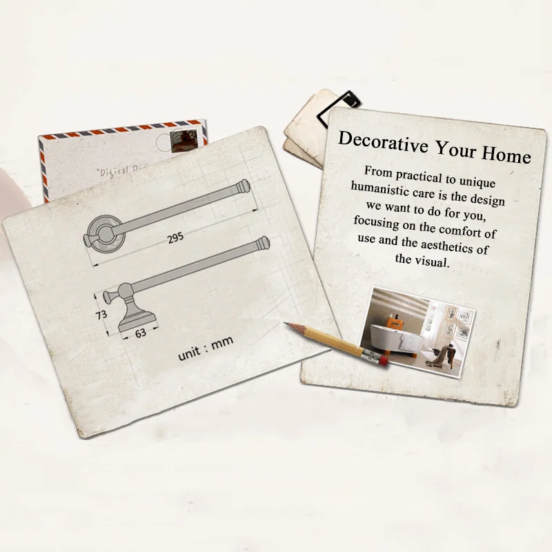 

Black Towel Ring Bronze Brass Antique Towel Bar Retro for Kitchen Bathroom Hand Towel Holder Bar Rail WC Big Toilet Paper Holder