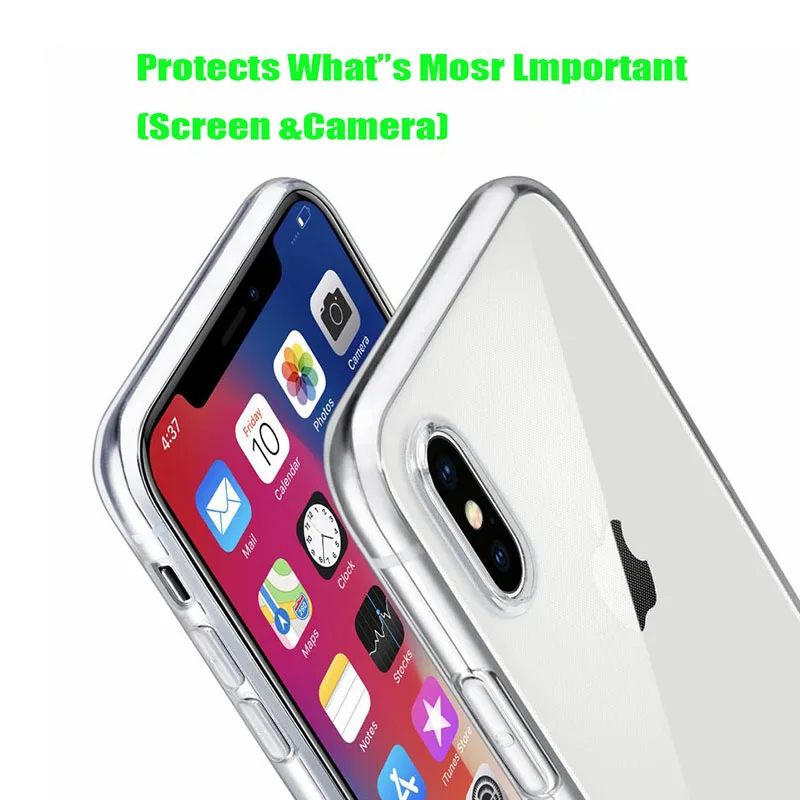 Для iPhone X Case LONGNEWS тонкий чехлов из термопластичного полиуретана (TPU) Обложка для